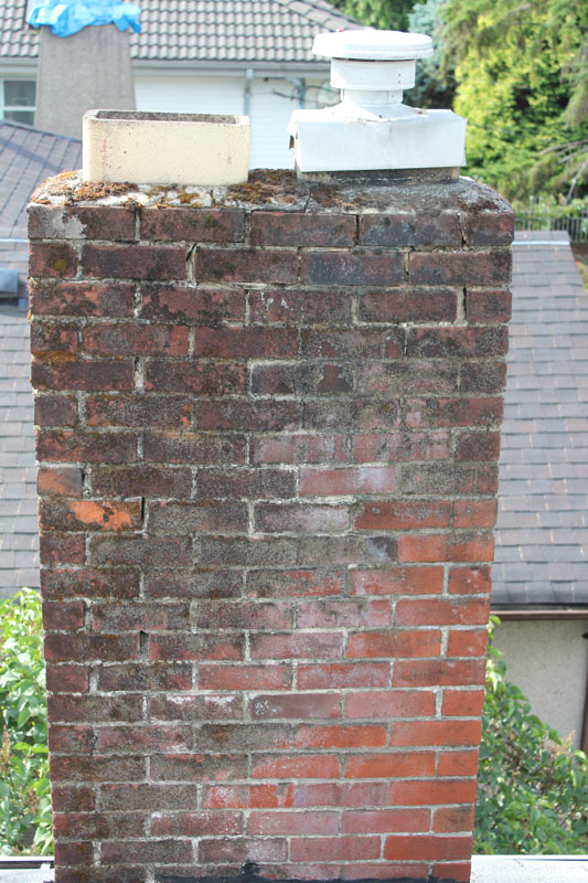 Complete Chimney Repair - Before | Red Brick Chimney Services